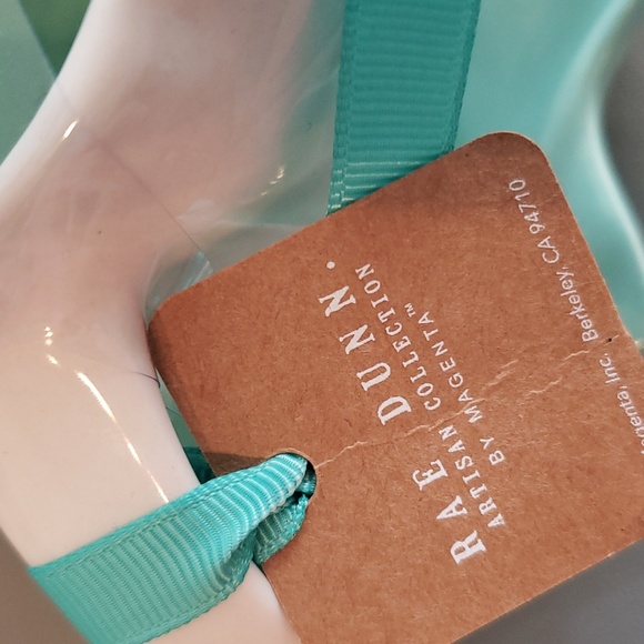 Rae Dunn “Little Mermaid" Mug with a bluish green shell shaped saucer NWT - Picture 8 of 8